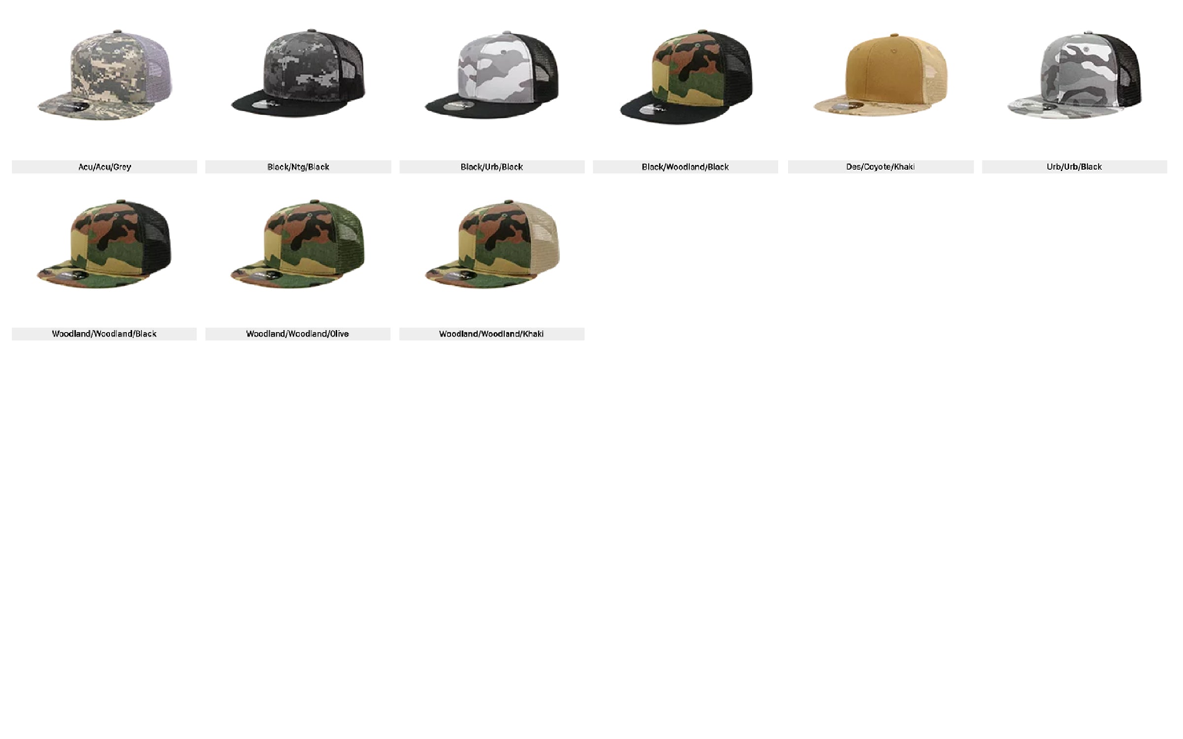 Decky 1055 camo colorways