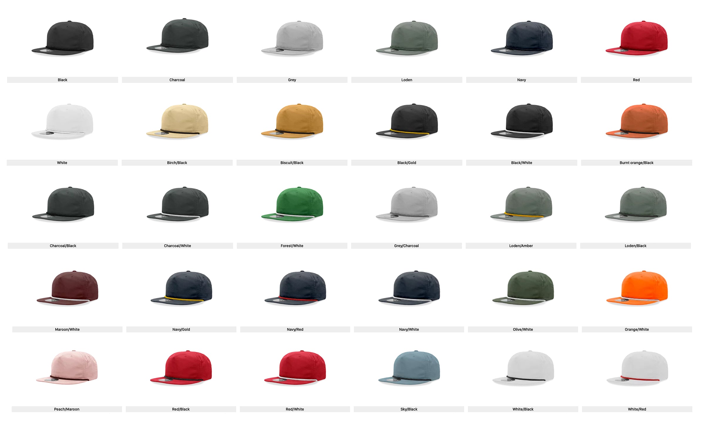 Decky 6032 colorways chart