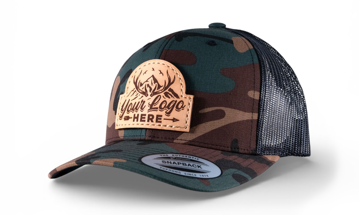 Yupoong 6606 Camo Options Retro Trucker Cap – Authentic Leather