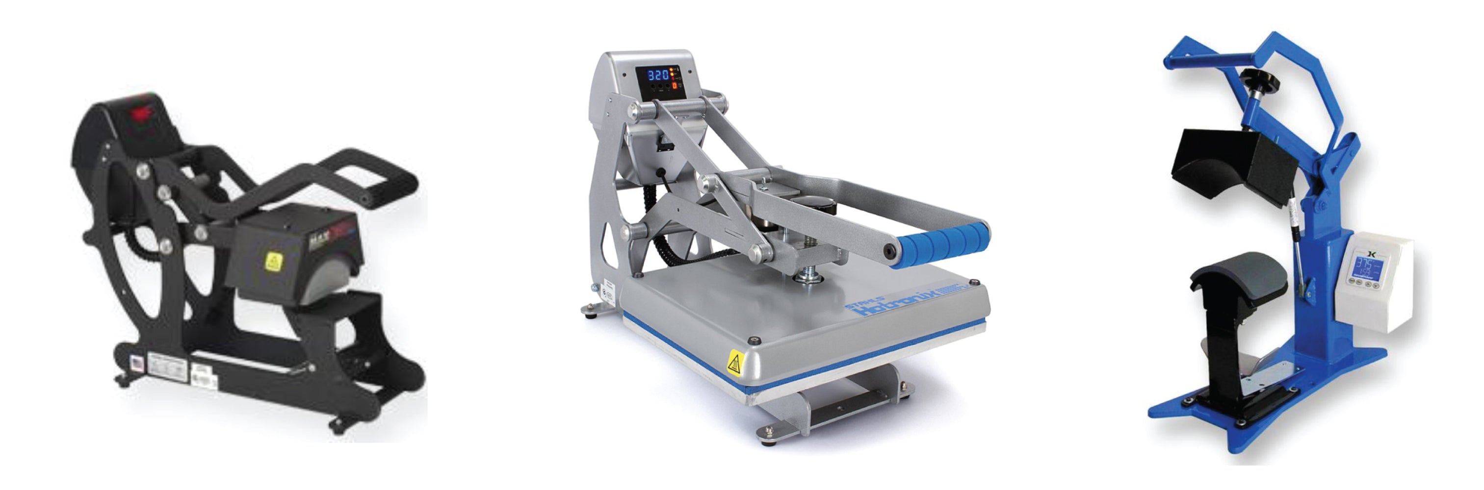 3 different types of heat presses for leather patches