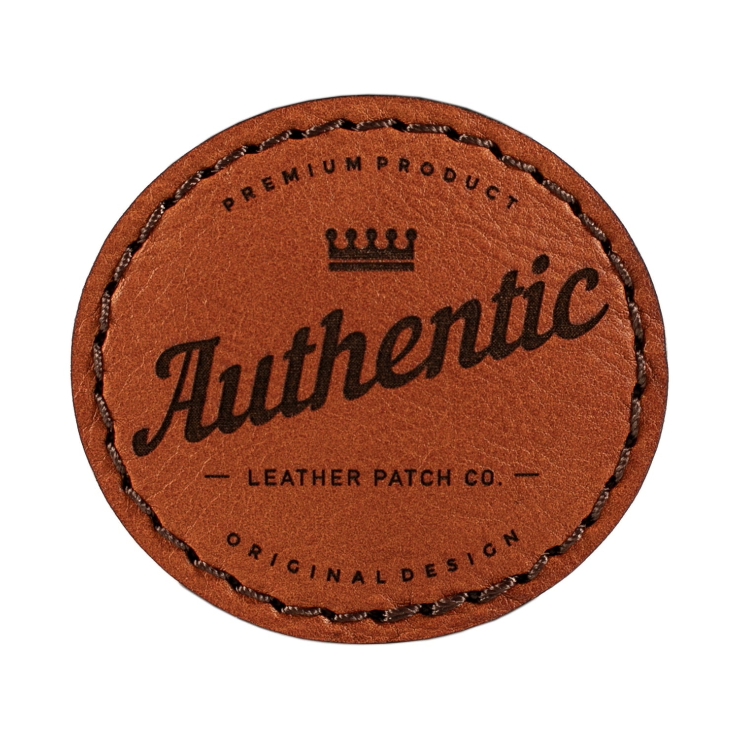 Chestnut leather with brown stitching
