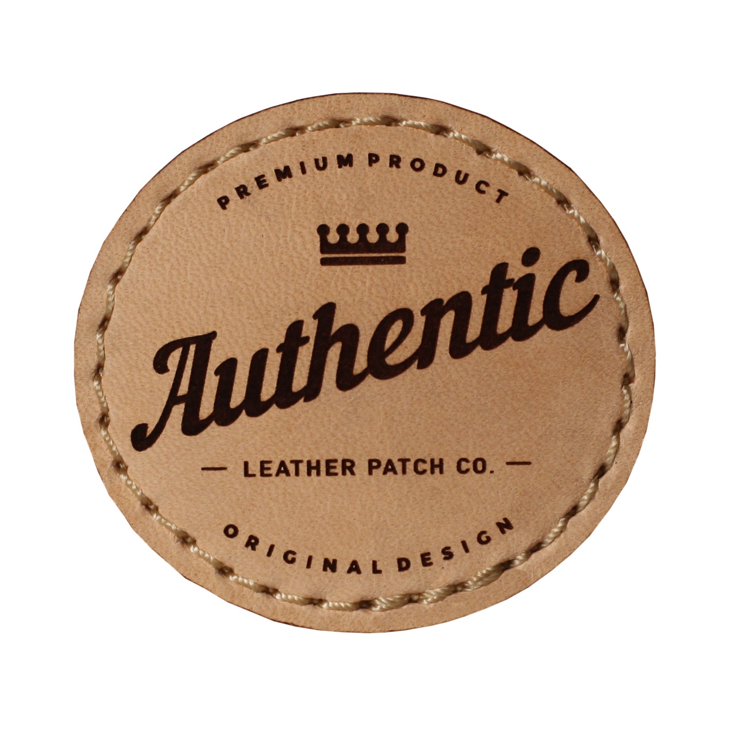 Natural leather with natural stitching