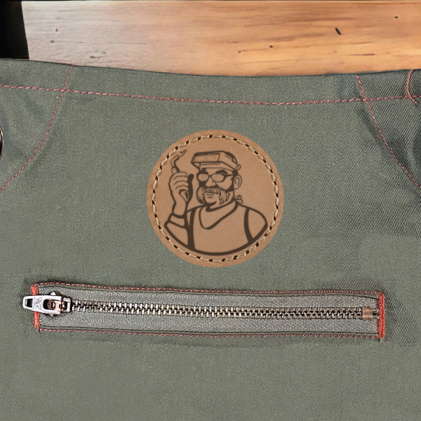 Custom Apron- Artisan Collection Contrast Stitch Recycled Apron