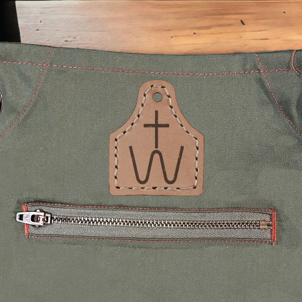 Custom Apron- Artisan Collection Contrast Stitch Recycled Apron