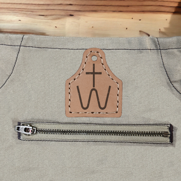 Custom Apron- Artisan Collection Contrast Stitch Recycled Apron