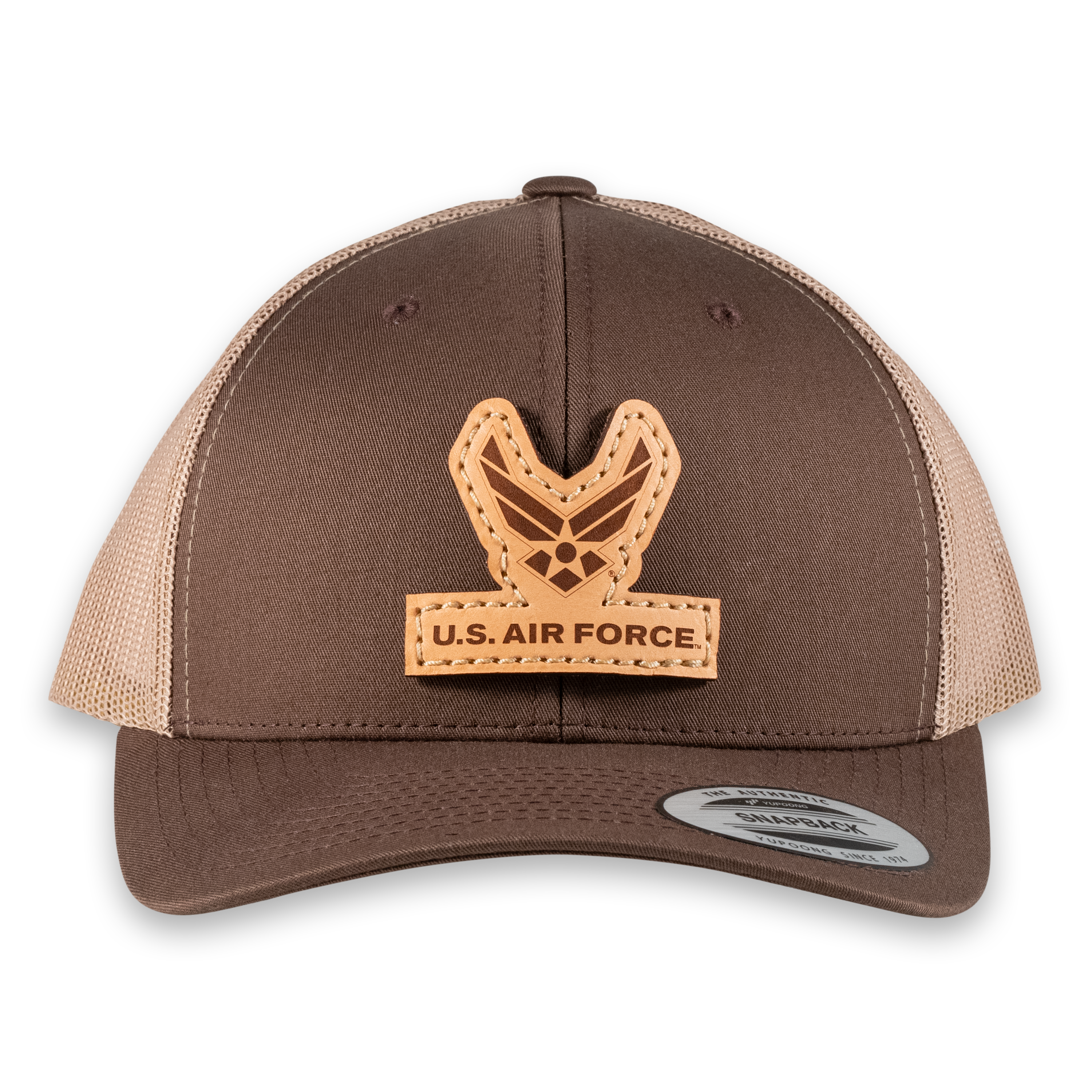 U.S. Air Force Custom Trucker Hat- Officially Licensed Leather Patch Hat