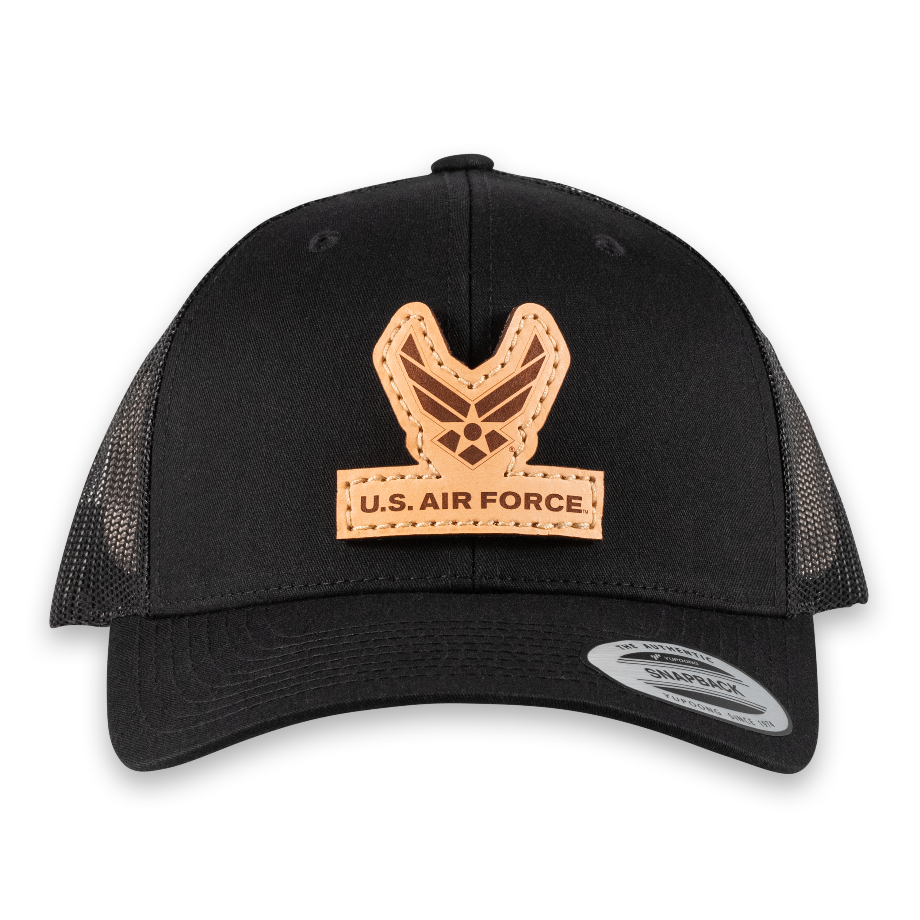 U.S. Air Force Custom Trucker Hat- Officially Licensed Leather Patch Hat