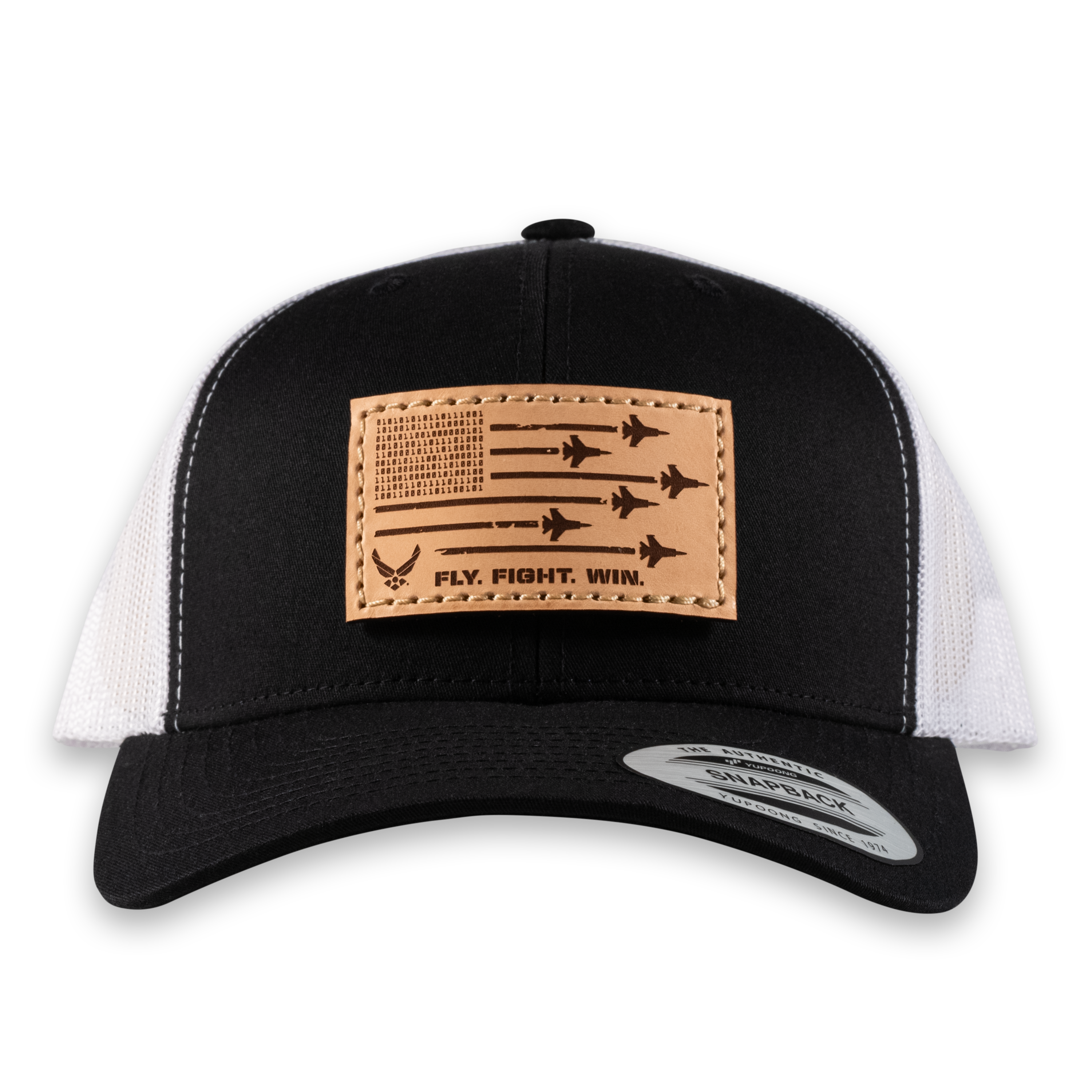 Fly Fight Win Trucker Hat- Officially Licensed Leather Patch Hat