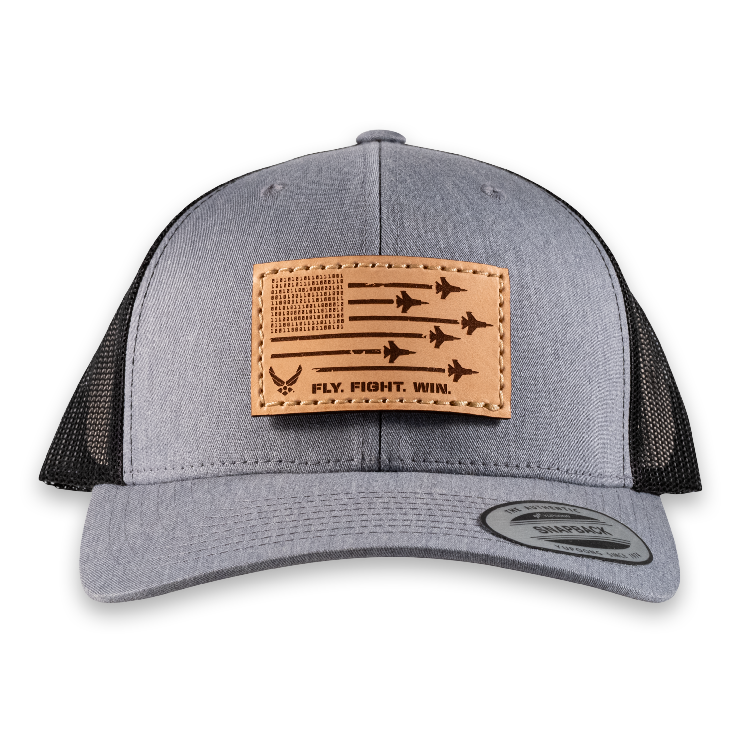 Fly Fight Win Trucker Hat- Officially Licensed Leather Patch Hat