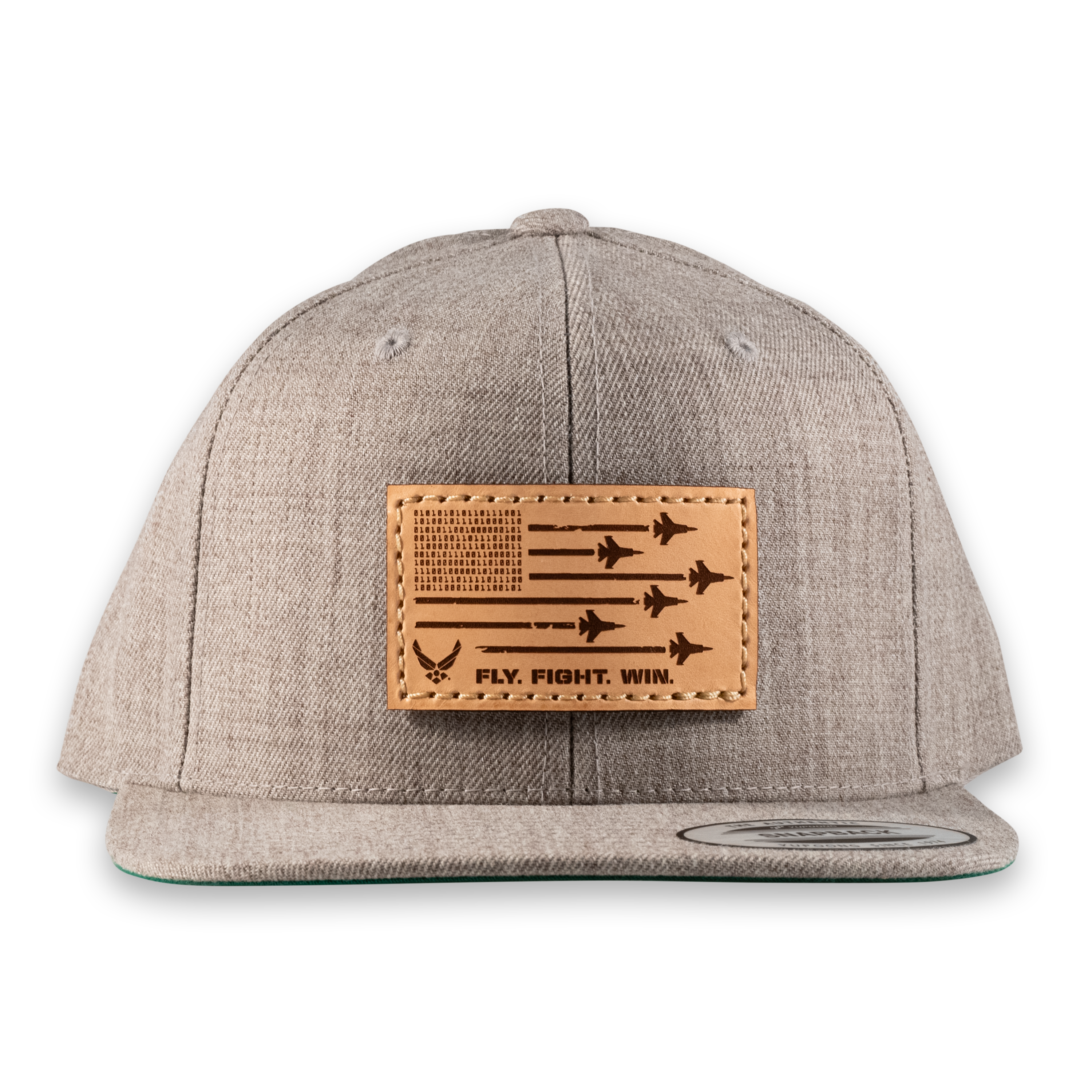 Fly Fight Win Premium Flat Bill Hat- Officially Licensed Leather Patch Hat