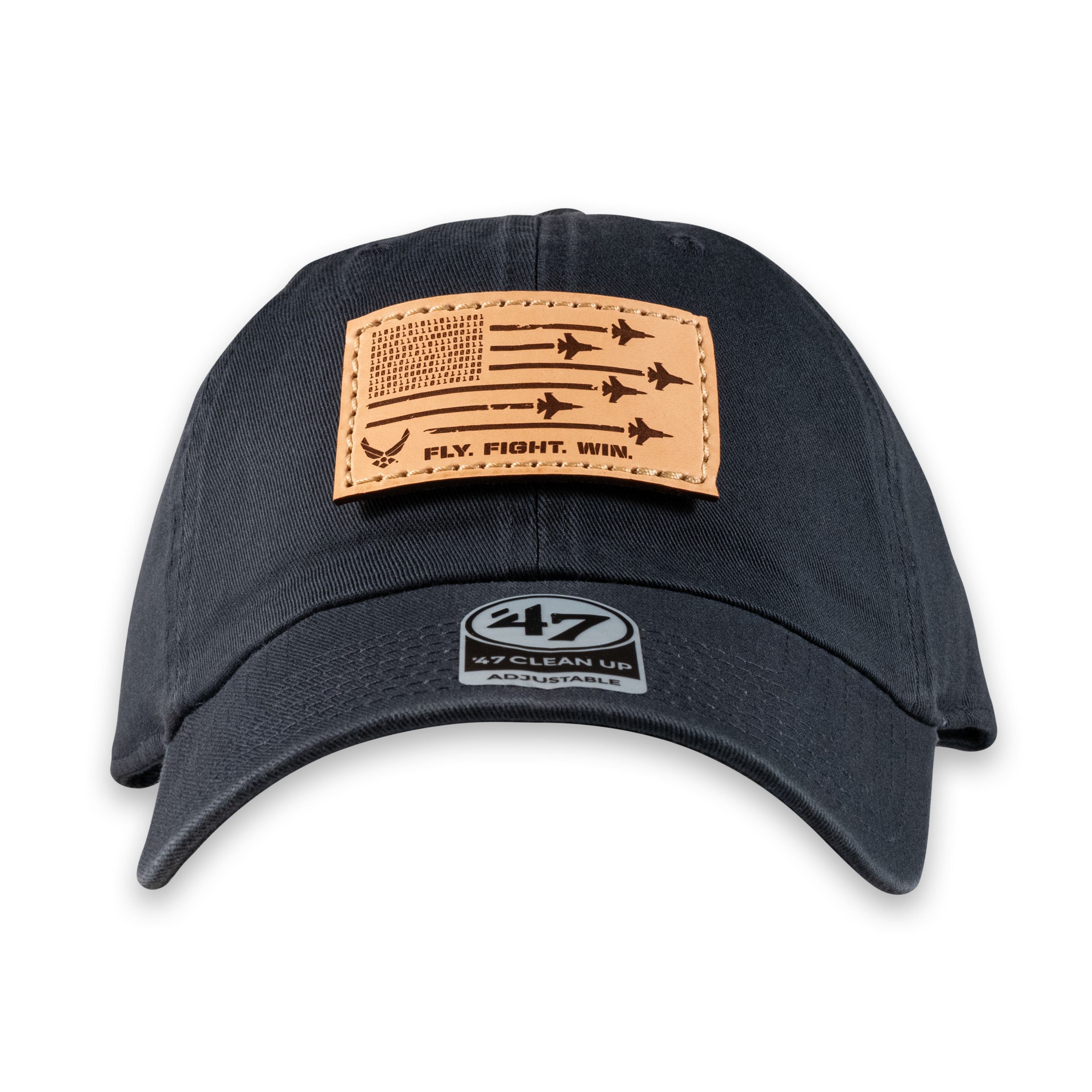 Fly Fight Win Dad Hat- Officially Licensed Leather Patch Hat