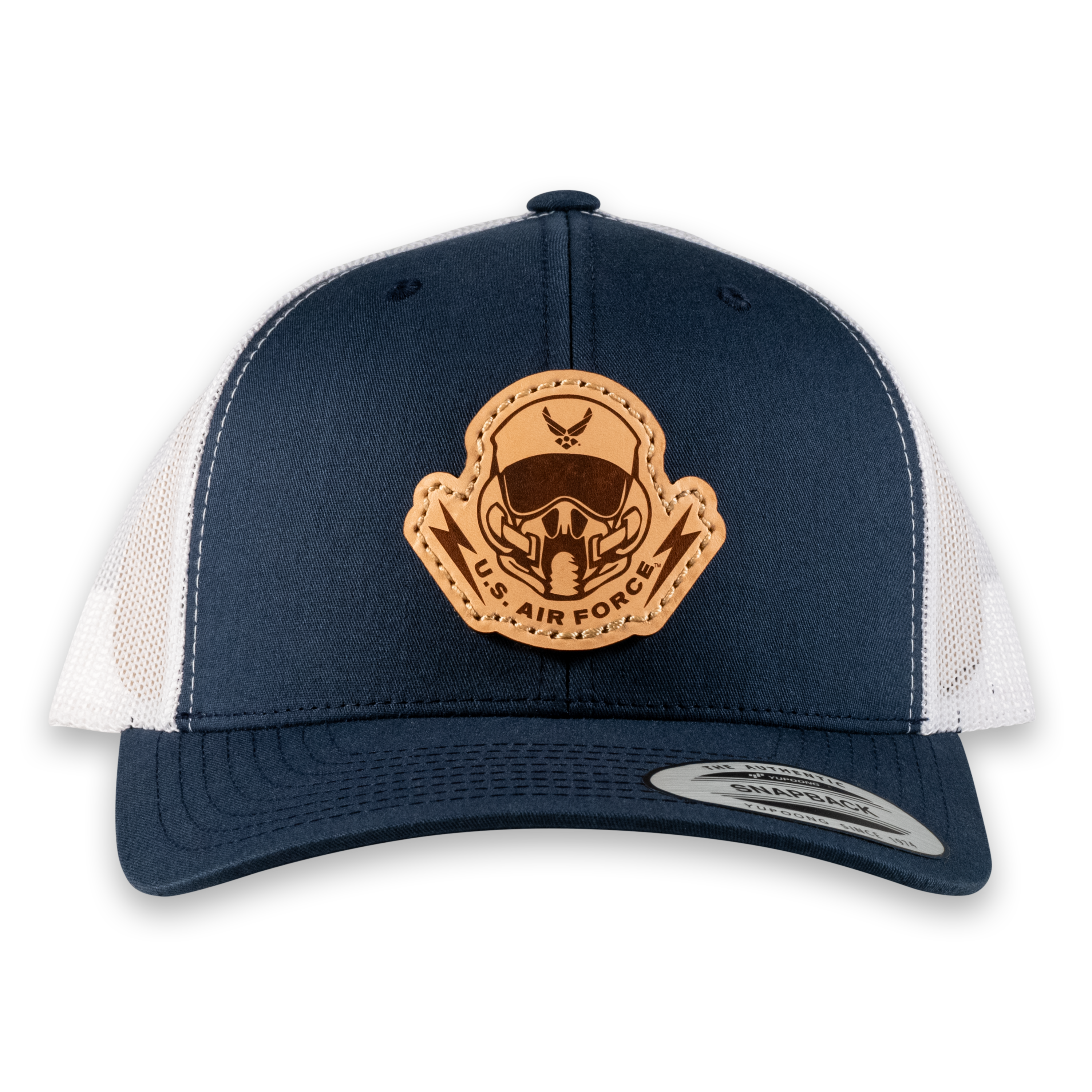 Pilot's Mask Trucker Hat- Officially Licensed Leather Patch Hat