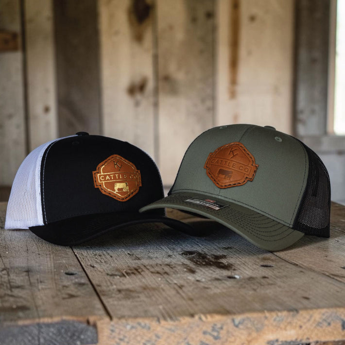 Gold foil and branded custom KY Cattle co hats