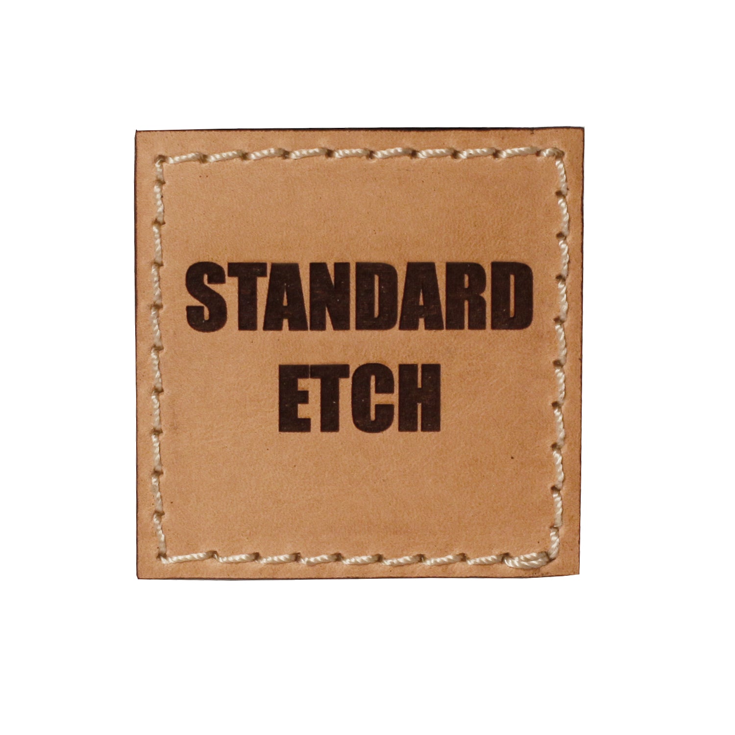 Standard etch leather patch in square shape